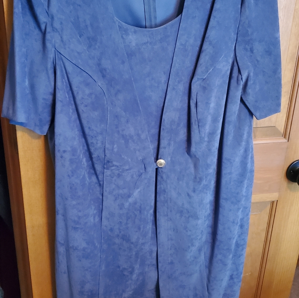 Slate blue suede-like dress